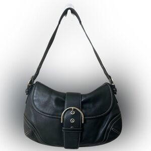 Vintage Coach black leather soho  Y2K bag 9248